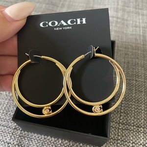 NWT Coach hoop earrings